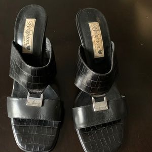 Brighton Black Sandal Heels